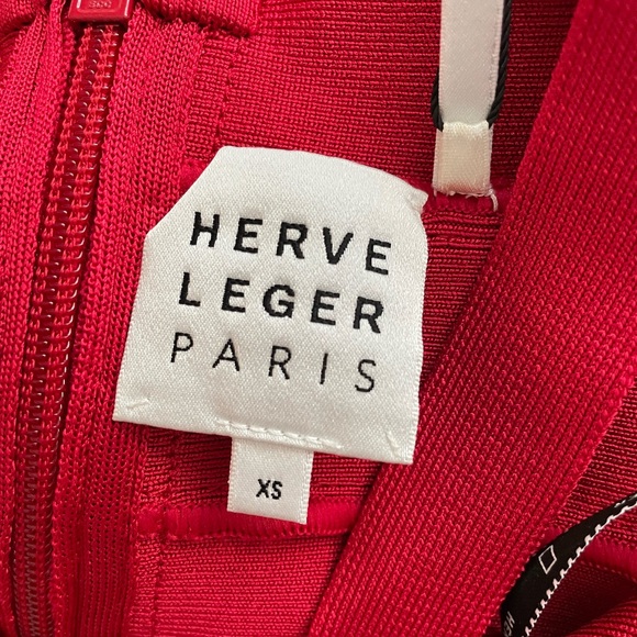 HERVE LEGER PARIS RED DRESS - Picture 5 of 6